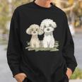 犬 トイプードル かわいい いぬ 子犬 ペット おもしろ 動物 イラスト スウェットシャツ 彼への贈り物