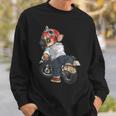 犬 おもしろ バイク オートバイ ライダース バイカー 面白い いぬ スウェットシャツ 彼への贈り物