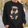 犬好き ギフト パグ イン バッグ スウェットシャツ 彼への贈り物