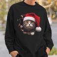 猫 クリスマス クリスマスパーティー スウェットシャツ 彼への贈り物