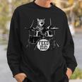 猫 ロックンロール パンク バンド 猫柄 猫好き Rock 面白い おしゃれ かっこいい 大きいサイズ Catdrum スウェットシャツ 彼への贈り物