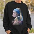 真珠の耳飾りの少女 フェルメール 面白い オルタード アート Wassup スウェットシャツ 彼への贈り物