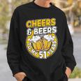 私の51歳に乾杯とビールビールメン51歳の誕生日 スウェットシャツ 彼への贈り物