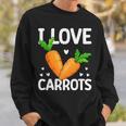 私はニンジンが大好き スウェットシャツ 彼への贈り物
