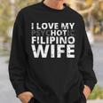 私は私の熱いフィリピン人の妻が大好きです-面白いフィリピン スウェットシャツ 彼への贈り物