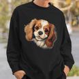 素敵で面白い覗き見犬 キャバリアキングチャールズスパニエル スウェットシャツ 彼への贈り物