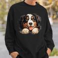 素敵で面白い覗き見犬 バーニーズマウンテンドッグ スウェットシャツ 彼への贈り物