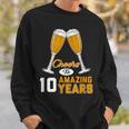 結婚10周年記念ギフト Cheers Amazing Years Married スウェットシャツ 彼への贈り物