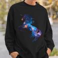 美的シルエット 夢のような宇宙 銀河 ユニコーン スウェットシャツ 彼への贈り物