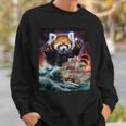船を襲う レッサーパンダ 海 雷 嵐 スウェットシャツ 彼への贈り物