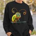 芋虫 面白い芋虫甘い緑の芋虫 スウェットシャツ 彼への贈り物