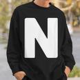 英文字 N 大文字 アルファベット モノグラム イニシャル スウェットシャツ 彼への贈り物