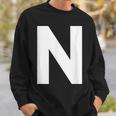 英文字 N 大文字 アルファベット モノグラム イニシャル Abc スウェットシャツ 彼への贈り物