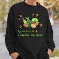 農業はクリエイティブ 野菜 生産 畑 家庭菜園 農家 アグリカルチャー 食育 芸術作品 メンズ レディース キッズ スウェットシャツ 彼への贈り物