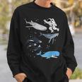 銀河 宇宙 ジンベエザメ シロイルカ ザトウクジラ 海洋 オルカ クジラ スウェットシャツ 彼への贈り物