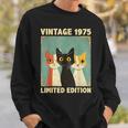 面白い 50歳 ギフト ヴィンテージ 1975 猫好き 50歳の誕生日 スウェットシャツ 彼への贈り物