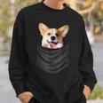 面白いtシャツ コーギー ポケット イヌ わんこ メンズ 犬好き グッズ おもしろ 面白い 服 ネタ スウェットシャツ 彼への贈り物