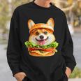 面白いtシャツ コーギー 犬 ハンバーガー メンズ 犬好き グッズ かわいい おもしろ 面白い 服 ネタ スウェットシャツ 彼への贈り物