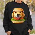 面白いtシャツ ゴールデンレトリバー 犬 ハンバーガー メンズ グッズ かわいい おもしろ 面白い 服 ネタ スウェットシャツ 彼への贈り物