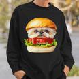 面白いtシャツ シーズー 犬 ハンバーガー メンズ 犬好き グッズ かわいい おもしろ 面白い 服 ネタ スウェットシャツ 彼への贈り物