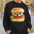 面白いtシャツ チワワ 犬 イヌ ハンバーガー メンズ 犬好き グッズ かわいい おもしろ 面白い 服 ネタ スウェットシャツ 彼への贈り物
