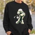 面白いtシャツ トイプードル ゴルフ イヌ メンズ 犬好き グッズ かわいい おもしろ 面白い 服 ネタ スウェットシャツ 彼への贈り物