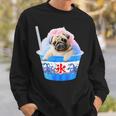 面白いtシャツ パグ かき氷 イヌ メンズ 犬好き グッズ かわいい おもしろ 面白い 服 ネタ 夏 スウェットシャツ 彼への贈り物