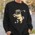 面白いtシャツ パグ ゴルフ イヌ わんこ メンズ 犬好き グッズ かわいい おもしろ 面白い 服 ネタ スウェットシャツ 彼への贈り物
