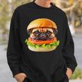 面白いtシャツ パグ 犬 ハンバーガー メンズ 犬好き グッズ かわいい おもしろ 面白い 服 ネタ スウェットシャツ 彼への贈り物