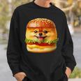 面白いtシャツ ポメラニアン 犬 ハンバーガー メンズ 犬好き グッズ かわいい おもしろ 面白い 服 ネタ スウェットシャツ 彼への贈り物