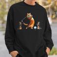 面白いtシャツ 猫 ネコ ゴルフ にゃんこ メンズ 猫好き グッズ かわいい おもしろ 面白い 服 ネタ スウェットシャツ 彼への贈り物