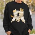 面白いtシャツ 猫 柔道 ネコ メンズ 猫好き グッズ おもしろ 面白い 服 ネタ にゃんこ 猫の下僕 柔術 スウェットシャツ 彼への贈り物