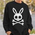 面白いイースターデー ジョリーロジャー バニー スカル ウサギ メンズ レディース スウェットシャツ 彼への贈り物