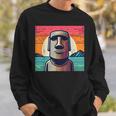 面白いイースター島像 レトロなモアイヘッドラパヌイv3 スウェットシャツ 彼への贈り物