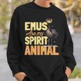 面白いエミューアニマルemus Are Mypiritアニマル。 スウェットシャツ 彼への贈り物