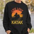 面白いカヤック愛好家 カヤックライブ ラブカヤック スウェットシャツ 彼への贈り物
