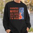 面白いカントリーミュージック&ビール音楽祭 アコースティックギター スウェットシャツ 彼への贈り物