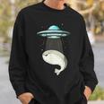 面白いサカバンバスピス フィッシュミーム Ufo アブダクション スウェットシャツ 彼への贈り物