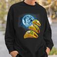 面白いタコスシャツ – タコス好きのタコスハウリングアットザムーン スウェットシャツ 彼への贈り物