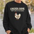 面白いチキンゲーム「見えないデザイン」 スウェットシャツ 彼への贈り物
