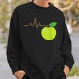面白いハートビートekgアップルフルーツフルーツアップルギフト スウェットシャツ 彼への贈り物