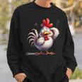 面白い動物、友人や家族のための素晴らしいチキン スウェットシャツ 彼への贈り物