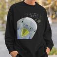 面白い好奇心インコのセキセイインコ スウェットシャツ 彼への贈り物