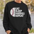 食べる、寝る、野球を繰り返す、野球選手、面白い、野球 スウェットシャツ 彼への贈り物