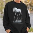 馬 動物 モチーフ アート 馬 スウェットシャツ 彼への贈り物