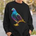 鳩 カラフル 動物 動物園 アートワーク 鳩 スウェットシャツ 彼への贈り物
