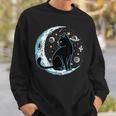 黒猫 三日月 セーラームーンフェイズ 占星術 ペット愛好家 スウェットシャツ 彼への贈り物