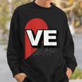 ２人で着るとハートが出来る Loveの文字になる 「Ve」カップル 恋人 スウェットシャツ 彼への贈り物
