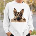 Affectionate Peek ジャーマンシェパードドッグ 長袖tシャツ スウェットシャツ 彼への贈り物