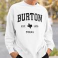 Burton Texas Tx ビンテージ アスレチック ブラックスポーツデザイン スウェットシャツ 彼への贈り物